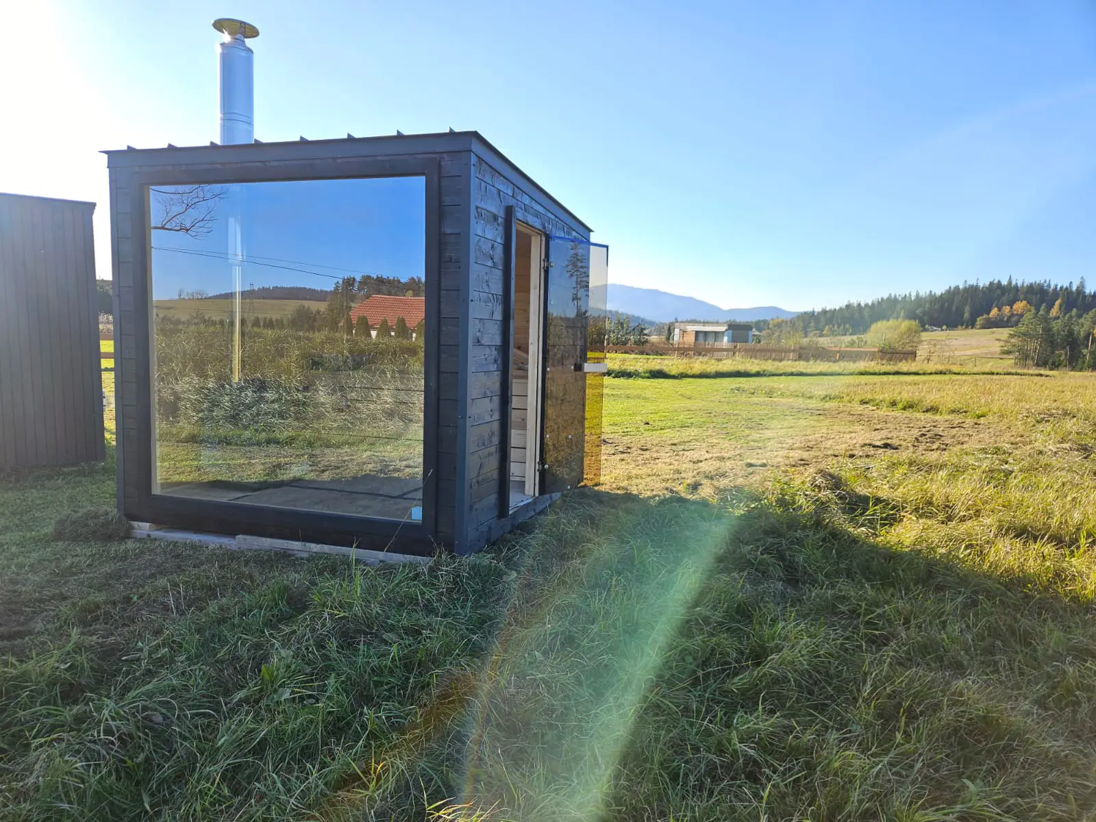 Sauna zwykła z drzwiami ze szkła hartowanego