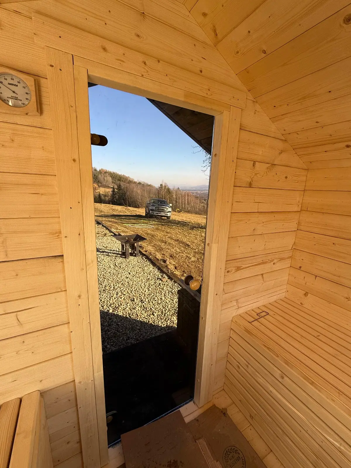 Wejście do sauny Stodoły